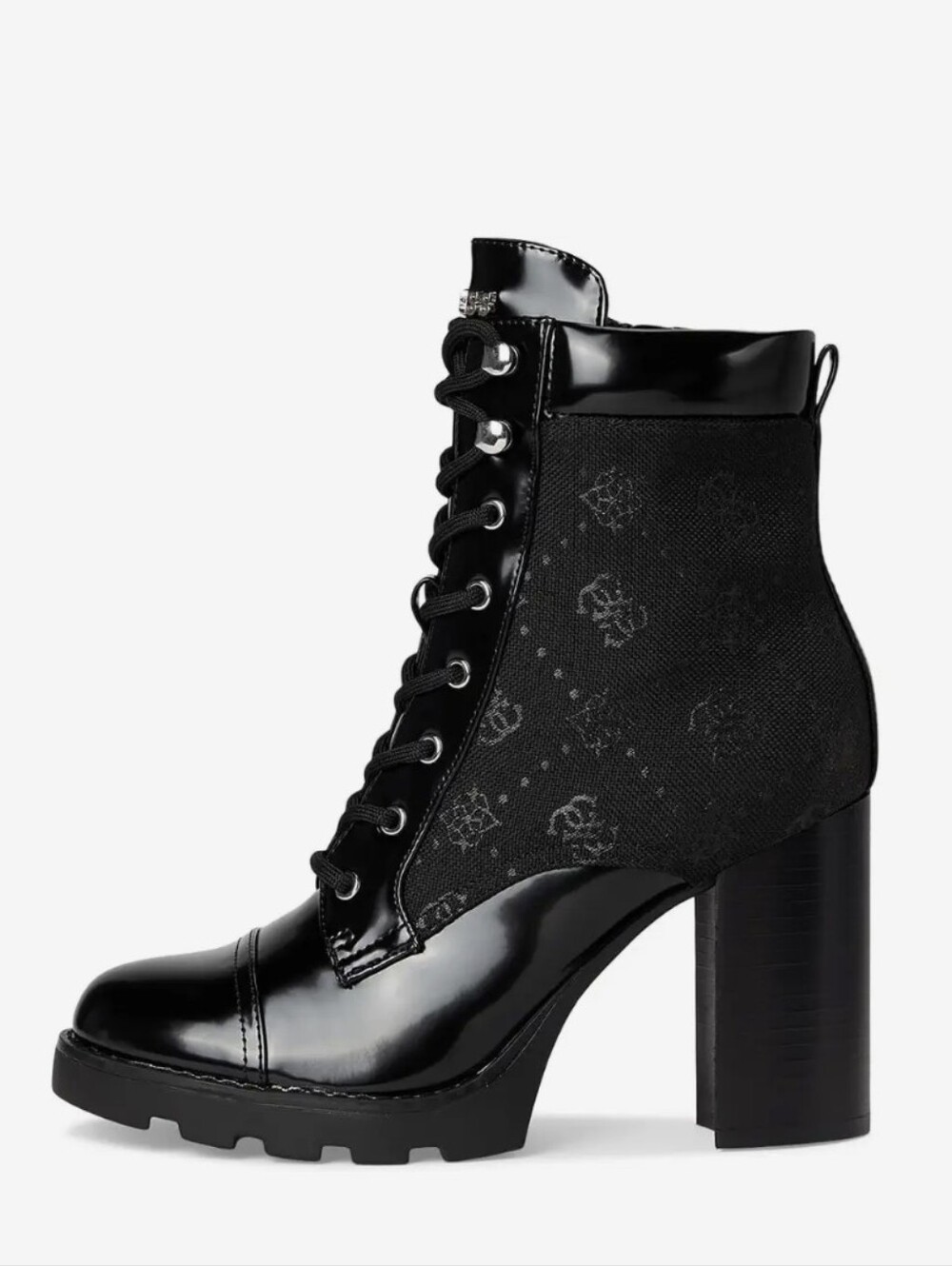 GUESS Nellsan Designer High Block Heel Hiker Bootie Sz 9